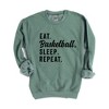 Simply Sage Market Women's Graphic Sweatshirt Eat Basketball Sleep Repeat - 3 of 4