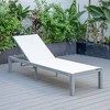 LeisureMod Marlin Patio Sling Chaise Lounge Chair in Grey Aluminum - 2 of 4
