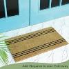 LunaLulinlk Beige Black 30x17 inch Door Decor Plain Entry Mat with Stripes Rugs - 4 of 4