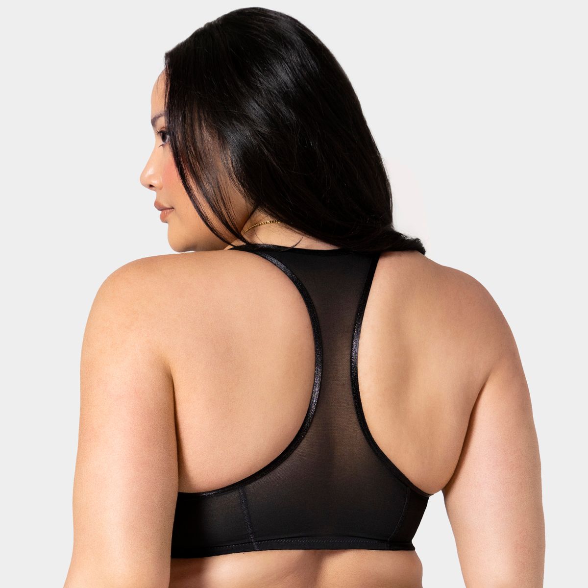 Curvy Couture Front Close Racerback T-Shirt - thumbnail 2
