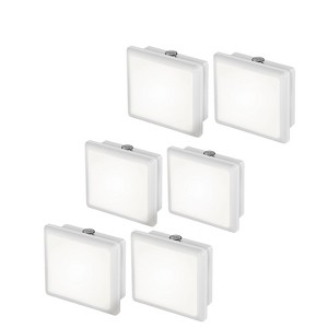 DORESshop 6-Pack 0.3W Plug-in Light Sensor Night Lights, White, 5000K Daylight - 1 of 4