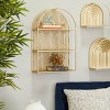 24"x16" Metal Arched 3 Shelves Wall Gold - CosmoLiving by Cosmopolitan: Floating Storage Display - 2 of 4