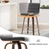 Bekrvio 26" Counter Height Bar Stools - PU Leather Swivel, L Shape Back, Upholstered, Mid-Century Modern Chairs for Kitchen Counter Island - 3 of 4