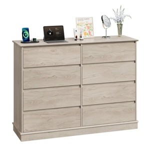 8 Drawer Dressers for Bedroom, Chest of Drawers with Deep Drawers, Large Double Dresser for Closet with Wide Top, Horizontal Wooden Dresser - 1 of 4