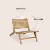 Leo Mid-Century Modern Wood Armless Outdoor Patio Chair- JONATHAN Y - 4 of 4