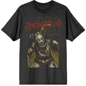 Five Nights At Freddy’s Springtrap Freddy Men's Charcoal Crew Neck Short Sleeve T-shirt - 1 of 1