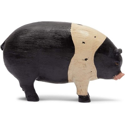 Farmlyn Creek Rustic Farm Animal Decor Pig Figurine Resin Statue 8.4"x2.8"x5.2"