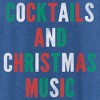 Women's Lost Gods Distressed Cocktails and Christmas Music  Racerback Tank Top - Royal Blue Heather - 2X Large - 2 of 4