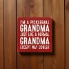 Slickblue Pickleball Grandma Wood Sign – Funny 7x7 Rustic Wall Decor – Way Cooler Than Normal Grandma, 10 Color Options - 2 of 3