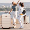 Whisen 5-Piece ABS Luggage Set with 3 Different Size Front Opening Suitcases and 2 Toiletry Bags, USB Port, Cup Holder, TSA Lock - 2 of 4