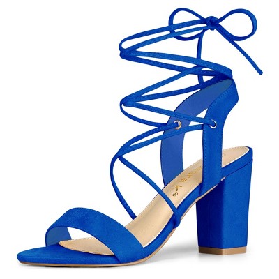 Blue color outlet heels