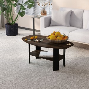 HOMLUX Coffee Table 2-Tier Modern Center Cocktail Table W/Storage Open Shelf for Living Room - 1 of 4