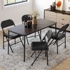 Folding Chairs Set of 8, PU Upholstered Foldable Chairs with Metal Frame Hold Up to 350 Pounds, Portable Folding Chairs Suitable for Dining Room - 3 of 4
