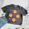 Simply Sage Market Women's Bows and Smiley Coquette Chart Short Sleeve Relaxed Fit Cropped Graphic Tee - M - Pepper - 3 of 3