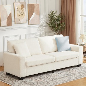 83" Modern Sofa, 3 Seater Deep Seat Couch with Wide Armrest, Removable Washable Cushion Cover, Cozy Sofa for Living Room Bedroom Apartment - 1 of 4