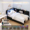 Ridstar 46.8 in. W Twin Size Corner Bed Frame with Storage Bookcase & Storage Drawers-Black - 4 of 4
