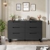 6 Dresser for Bedroom, 47.2" Wide Dresser, Freestanding Vertical Drawer Cabinet with Storage, Wooden Closet Storage Chest - 3 of 4