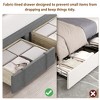 Whizmax Bed Frame with 2 Storage Drawers, Upholstered Platform Bed Frame with Adjustable Button Tufted Headboard, No Box Spring Needed, Easy Assembly - 4 of 4