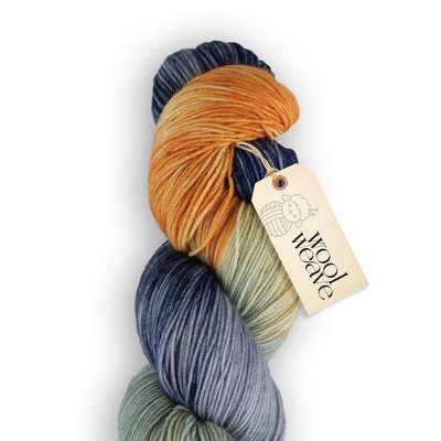 Woolweave Fingering Yarn - Hand Dyed Variegated Yarn - 75% Merino Wool & 25% Polyamide, 438 Yards, 100g - Newyork Newyork