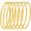 Glossy Thin Round Bangle Bracelet Set for Women, 7 Pieces - 4 of 4