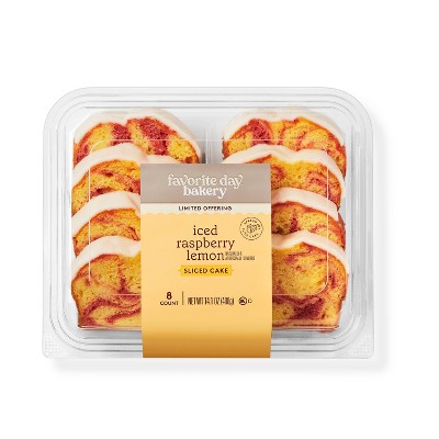 Iced Raspberry Lemon Sliced Cake - 14.1oz - Favorite Day™