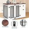 44" Heavy Duty Dog Kennel Crate Furniture with Drawer & Cabinet,  Wooden Indoor Pet Cage Side End Table for Small to Medium Pets, White - 3 of 4