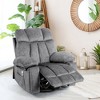 Massage Swivel Rocker Recliner Chair with Heat, Velvet Fabric, USB Port, 360¡ã Rotation, 8-Point Vibrating Massage, Side Pockets - 2 of 4