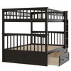 Sapphtopaz Bunk Bed with Drawers,Space-Saving Convertible Beds Frame with Ladder & Guardrail for Kids,Wood Bunk Beds for Bedroom - 4 of 4
