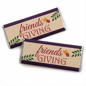 Big Dot of Happiness Friends Thanksgiving Feast - Candy Bar Wrapper Friendsgiving Party Favors - Set of 24 - 1 of 4