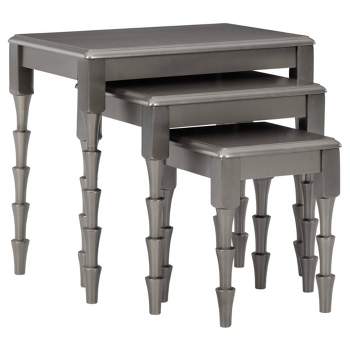 Set of 3 Larkendale Side Tables Metallic Gray - Signature Design by Ashley