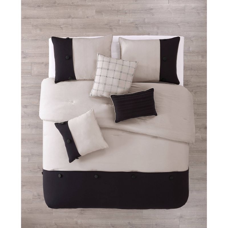 Tillman 6pc Enzyme Washed Colorblock Comforter Set - Geneva Home Fashion
, 3 of 4
