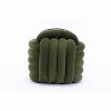 CAVINAS Small Chenille Fabric Knot Design Ottoman Bench,Makeup Upholstered Ottoman Stylish Seat,Modern Bench for Living Room,Bedroom - 3 of 4