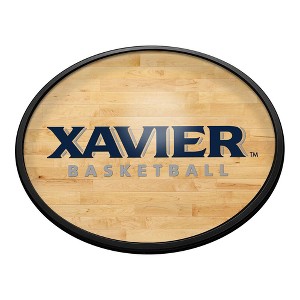 College Basketball Hardwood Design Oval Slimline Lighted Wall Sign - 1 of 4