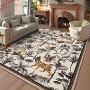 Washable Tiger Runner Rug for Kitchen Non-Slip Non-Shedding Animal Floral Long Carpet, Low Pile Botanical Floor Covering - 2 of 4