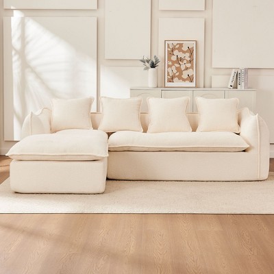 NicBex Couches for Living Room 106" Oversized Comfy Sofa L Shape Sofa Couch Set Deep Seat Sofa 3 Seater with Chaise Home for Apartment