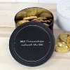 Decorae Round Black and White Cookie Tins, 2pk, Metal Containers for Baked Goods and Cake for Special Occasions, Christmas, Valentines Day and More - 2 of 4
