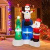 Costway 6FT Inflatable Christmas Lighted Mailbox Santa Claus Snowman Xmas Tree Decor - 2 of 4