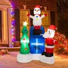 Costway 6FT Inflatable Christmas Lighted Mailbox Santa Claus Snowman Xmas Tree Decor - image 2 of 4