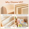TopComfy Premium Kids Bookshelf 3-Tier 4-Tier Metal Wooden with Deep Pocket Toodler Sling Book Rack Book Shelves for Kids Rooms Bookcase Organizer - 4 of 4