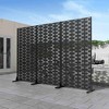 Dovelina Metal Privacy Screen Free Standing 6 ft. H x 3 ft. - 3 of 4