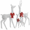 vidaXL Reindeer Family Gold Mesh, Metal Large Reindeer Family Other - White - 3 of 4