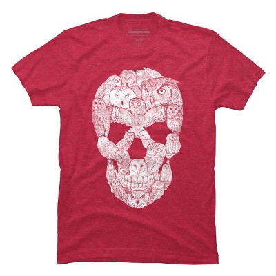 Men's Design By Humans Sketchy Owl Skull By Dinny T-Shirt
