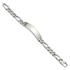 Black Bow Jewelry Men's 11mm Polished Stainless Steel Figaro Link I.D. Bracelet, 9 Inch - 2 of 4