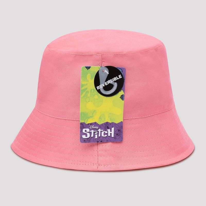 Girls&#39; Lilo &#38; Stitch Reversible Bucket Hat - Light Pink, 4 of 5