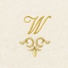 Linum Home Textiles 100% Turkish Cotton MONICA Gold Thread 2PC Embellished Washcloth Set - 3 of 3