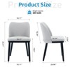 Dining Chairs Set of 2,Upholstered Velvet Dining Room Side Chairs, Chair for Dining Table with Padded Seat and Wood Legs-Modern Dining Chairs - 2 of 4