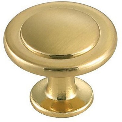 Brushed Gold Round Mushroom Knob Set with Mounting Hardware