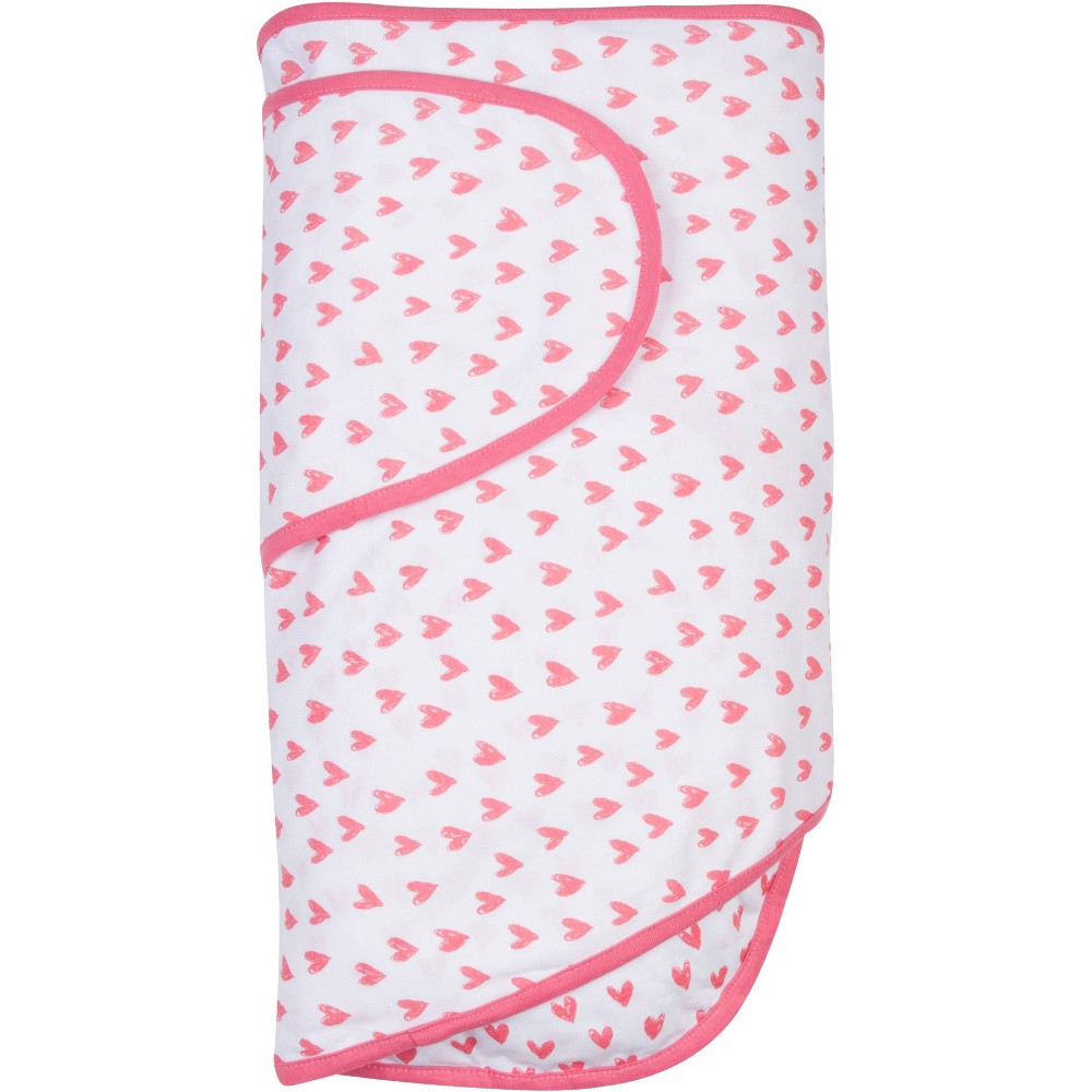 Photos - Children's Bed Linen Miracle Blanket Swaddle Wrap - Hearts Coral
