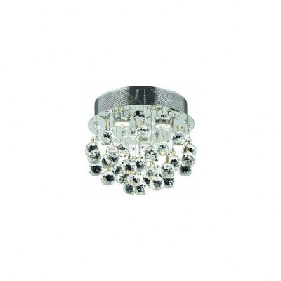 Elegant Lighting Galaxy 3 light Chrome Flush Mount Clear Royal Cut Crystal