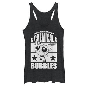 Women's The Powerpuff Girls Chemical X Bubbles Racerback Tank Top - 1 of 3